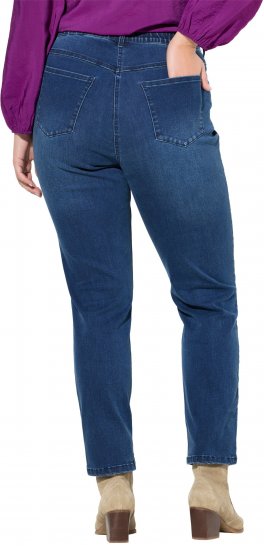Ulla Popken Splatter Painted Jeans Blue - Jeans & Pantaloni Donna Taglie Comode – Plus Size - Jeans e Pantaloni Donna, EU 42-70