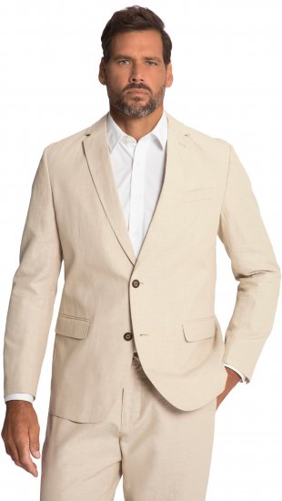 JP1880 Kos Linen Blend Jacket Sand - Abiti - Abiti da Uomo Taglie Forti
