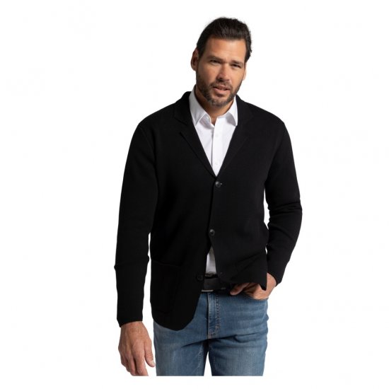 JP1880 Jacket Business Flexnamic Milano Black - Abiti - Abiti da Uomo Taglie Forti