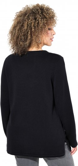 Ulla Popken Sequined Star Rolled Edge Sweater Black - Felpe & felpe con cappuccio - Felpe, Hoodie e Maglieria Calda