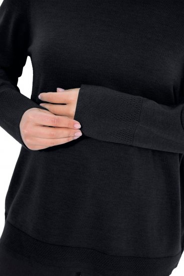 Ulla Popken Long Sleeves Mock Turtleneck Sweater Black - Ulla Popken - Abbigliamento Taglie Forti Ulla Popken