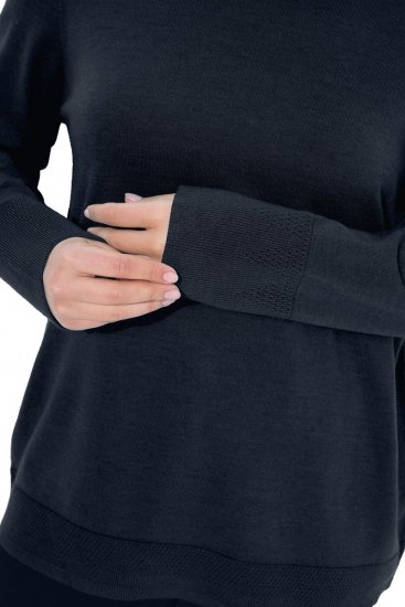 Ulla Popken Long Sleeves Mock Turtleneck Sweater Navy - Felpe & felpe con cappuccio - Felpe, Hoodie e Maglieria Calda