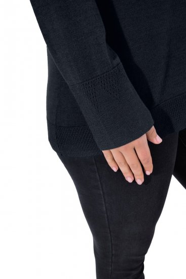 Ulla Popken Long Sleeves Mock Turtleneck Sweater Navy - Felpe & felpe con cappuccio - Felpe, Hoodie e Maglieria Calda