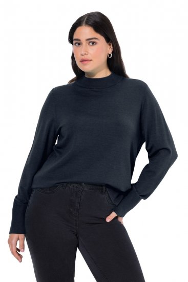 Ulla Popken Long Sleeves Mock Turtleneck Sweater Navy - Felpe & felpe con cappuccio - Felpe, Hoodie e Maglieria Calda