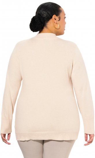 Ulla Popken Long Sleeves Mock Turtleneck Sweater Nature Melange - Felpe & felpe con cappuccio - 