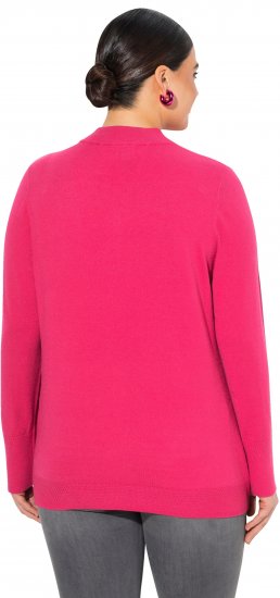 Ulla Popken Long Sleeves Mock Turtleneck Sweater Red Pink - Felpe & felpe con cappuccio - 