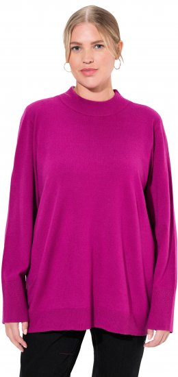 Ulla Popken Long Sleeves Mock Turtleneck Sweater Berry - Felpe & felpe con cappuccio - 