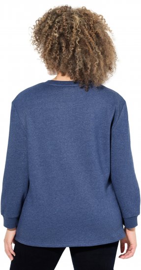 Ulla Popken Sequined Neck Long Sleeve Sweatshirt Ink Blue - Felpe & felpe con cappuccio - 