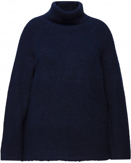 Ulla Popken Ribbed Knit Turtleneck Sweater Navy - Felpe & felpe con cappuccio - Felpe, Hoodie e Maglieria Calda