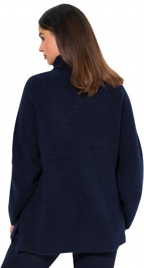 Ulla Popken Ribbed Knit Turtleneck Sweater Navy - Felpe & felpe con cappuccio - Felpe, Hoodie e Maglieria Calda