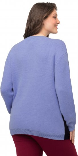 Ulla Popken Long Sleeve Knit Mountain Range Sweater Bright Purple - Felpe & felpe con cappuccio - Felpe, Hoodie e Maglieria Calda