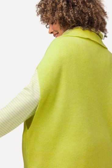 Ulla Popken Oversized Knit Sweater Vest Lime Green - Felpe & felpe con cappuccio - Felpe, Hoodie e Maglieria Calda