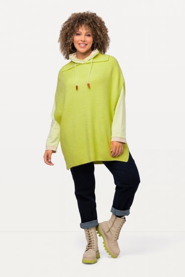 Ulla Popken Oversized Knit Sweater Vest Lime Green - Felpe & felpe con cappuccio - Felpe, Hoodie e Maglieria Calda