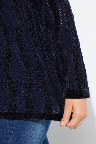 Ulla Popken Openwork Chenille Sweater Navy - Felpe & felpe con cappuccio - Felpe, Hoodie e Maglieria Calda