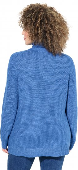 Ulla Popken Cable Knit Long Sleeve Turtleneck Sweater Teal Blue - Felpe & felpe con cappuccio - 