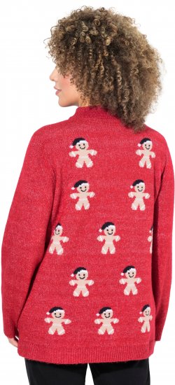 Ulla Popken Gingerbread Men Sweater Salsa Red - Felpe & felpe con cappuccio - 