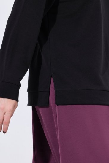 Ulla Popken Tulle Panel Sweatshirt Black - Felpe & felpe con cappuccio - Felpe, Hoodie e Maglieria Calda