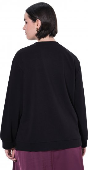 Ulla Popken Tulle Panel Sweatshirt Black - Felpe & felpe con cappuccio - 