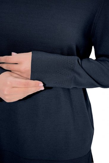 Ulla Popken Turtleneck Ribbed Trim Long Sleeve Sweater Navy - Felpe & felpe con cappuccio - Felpe, Hoodie e Maglieria Calda