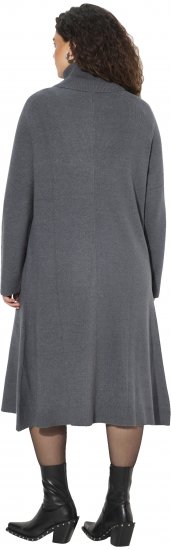 Ulla Popken Long Turtleneck Duster Sweater Graphite Grey - Felpe & felpe con cappuccio - 