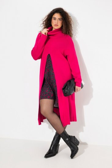 Ulla Popken Long Turtleneck Duster Sweater Red Pink - Felpe & felpe con cappuccio - Felpe, Hoodie e Maglieria Calda