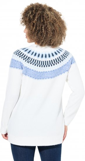 Ulla Popken Norwegian-Inspired Long Sleeve Knit Sweater Snow White - Felpe & felpe con cappuccio - Felpe, Hoodie e Maglieria Calda