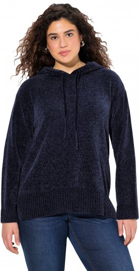 Ulla Popken Chenille Knit Hoodie Navy - Felpe & felpe con cappuccio - Felpe, Hoodie e Maglieria Calda