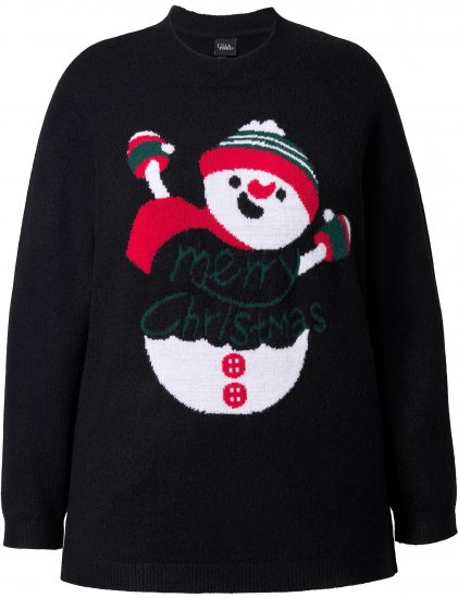 Ulla Popken Whimsical Holiday Sweater Black - Felpe & felpe con cappuccio - Felpe, Hoodie e Maglieria Calda