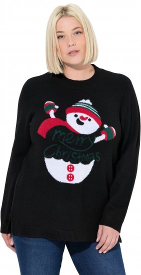 Ulla Popken Whimsical Holiday Sweater Black - Felpe & felpe con cappuccio - Felpe, Hoodie e Maglieria Calda