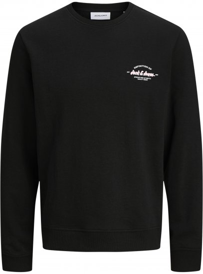 Jack & Jones Brandon Sweatshirt Black - Felpe & felpe con cappuccio - Felpe & Felpe con Cappuccio Uomo Taglie Forti