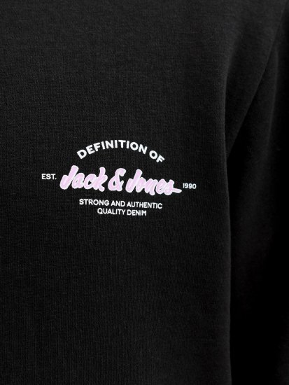 Jack & Jones Brandon Sweatshirt Black - Felpe & felpe con cappuccio - Felpe & Felpe con Cappuccio Uomo Taglie Forti