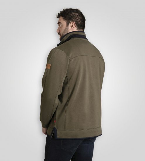 D555 Leicester 2 Quarter Neck Fleece Sweatshirt Khaki - Felpe & felpe con cappuccio - Felpe & Felpe con Cappuccio Uomo Taglie Forti