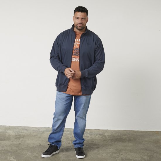 North Latitude 61140 Cardigan Felpato Morbido Blu Marino - Felpe & felpe con cappuccio - Felpe & Felpe con Cappuccio Uomo Taglie Forti