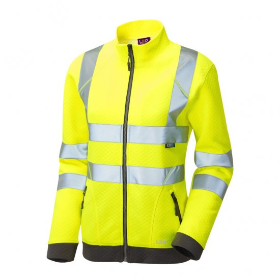 Leo Hollicombe EcoViz Women's Zipped Sweatshirt Yellow - Abbigliamento da lavoro - 