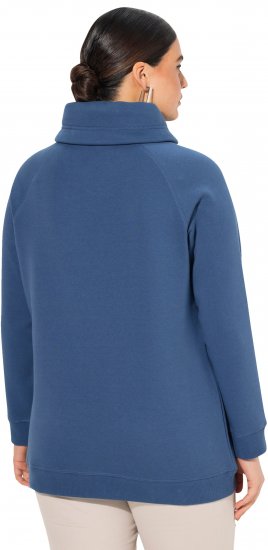 Ulla Popken Drawstring Collar Long Sleeve Sweatshirt Ink Blue - Felpe & felpe con cappuccio - 