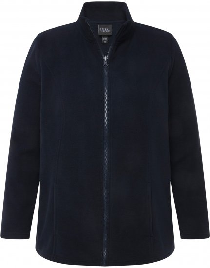 Ulla Popken Modular Fleece Zip Front Jacket Navy - Felpe & felpe con cappuccio - 