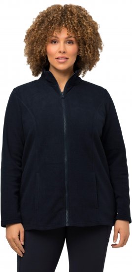 Ulla Popken Modular Fleece Zip Front Jacket Navy - Felpe & felpe con cappuccio - 