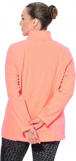 Ulla Popken Modular Fleece Zip Front Jacket Neon Pink - Felpe & felpe con cappuccio - 