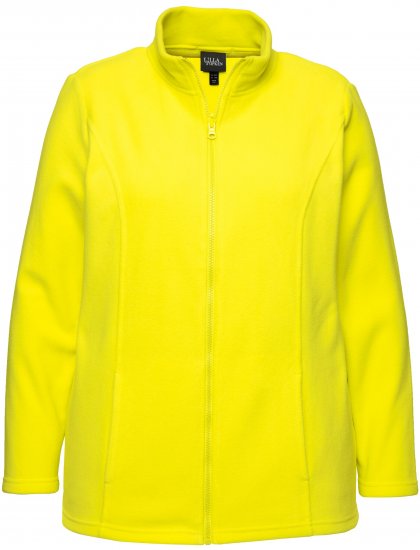 Ulla Popken Modular Fleece Zip Front Jacket Lime - Felpe & felpe con cappuccio - 