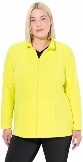 Ulla Popken Modular Fleece Zip Front Jacket Lime - Felpe & felpe con cappuccio - 