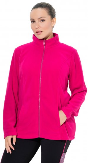 Ulla Popken Modular Fleece Zip Front Jacket Light Heather - Felpe & felpe con cappuccio - 