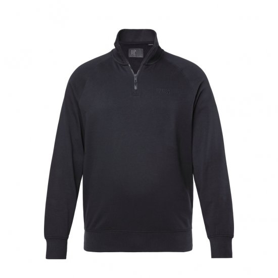 JP1880 Sweatshirt Half-Zip Stomach Fit Black - Felpe & felpe con cappuccio - Felpe & Felpe con Cappuccio Uomo Taglie Forti