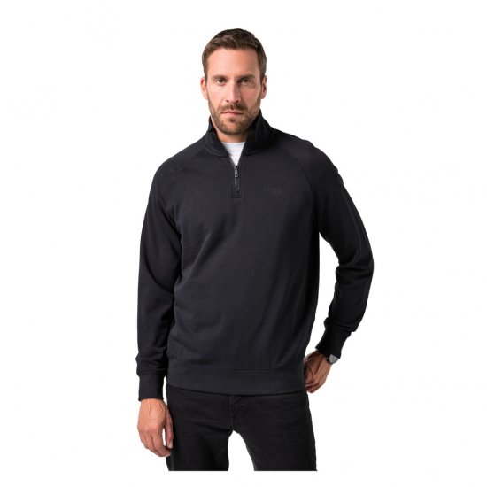 JP1880 Sweatshirt Half-Zip Stomach Fit Black - Felpe & felpe con cappuccio - Felpe & Felpe con Cappuccio Uomo Taglie Forti