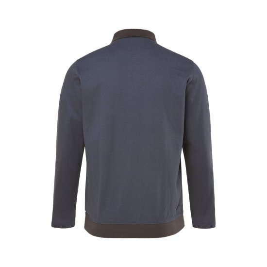 Boston Park Polo Shirt Long Sleeve Pique Grey - Polo - Polo Uomo Taglie Forti