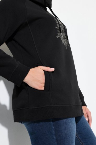 Ulla Popken Rhinestone Snowflake Turtleneck Sweatshirt Black - Felpe & felpe con cappuccio - Felpe, Hoodie e Maglieria Calda