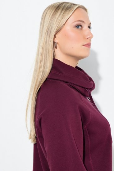 Ulla Popken Rhinestone Snowflake Turtleneck Sweatshirt Dark Ruby - Felpe & felpe con cappuccio - Felpe, Hoodie e Maglieria Calda