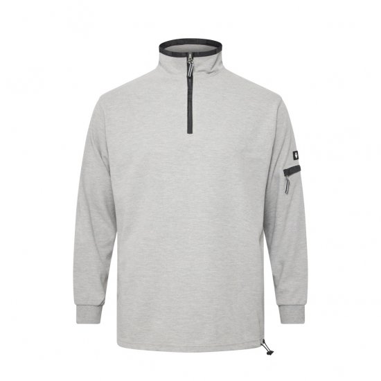 North Latitude Ottoman Sweatshirt Mid Grey - Felpe & felpe con cappuccio - Felpe & Felpe con Cappuccio Uomo Taglie Forti
