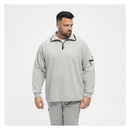 North Latitude Ottoman Sweatshirt Mid Grey - Felpe & felpe con cappuccio - Felpe & Felpe con Cappuccio Uomo Taglie Forti