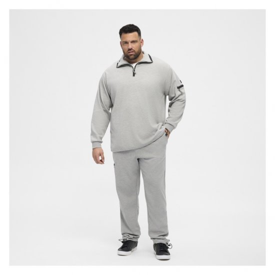 North Latitude Ottoman Sweatshirt Mid Grey - Felpe & felpe con cappuccio - Felpe & Felpe con Cappuccio Uomo Taglie Forti