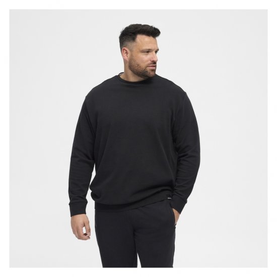 North Latitude Crew Neck Sweatshirt Black - Felpe & felpe con cappuccio - Felpe & Felpe con Cappuccio Uomo Taglie Forti